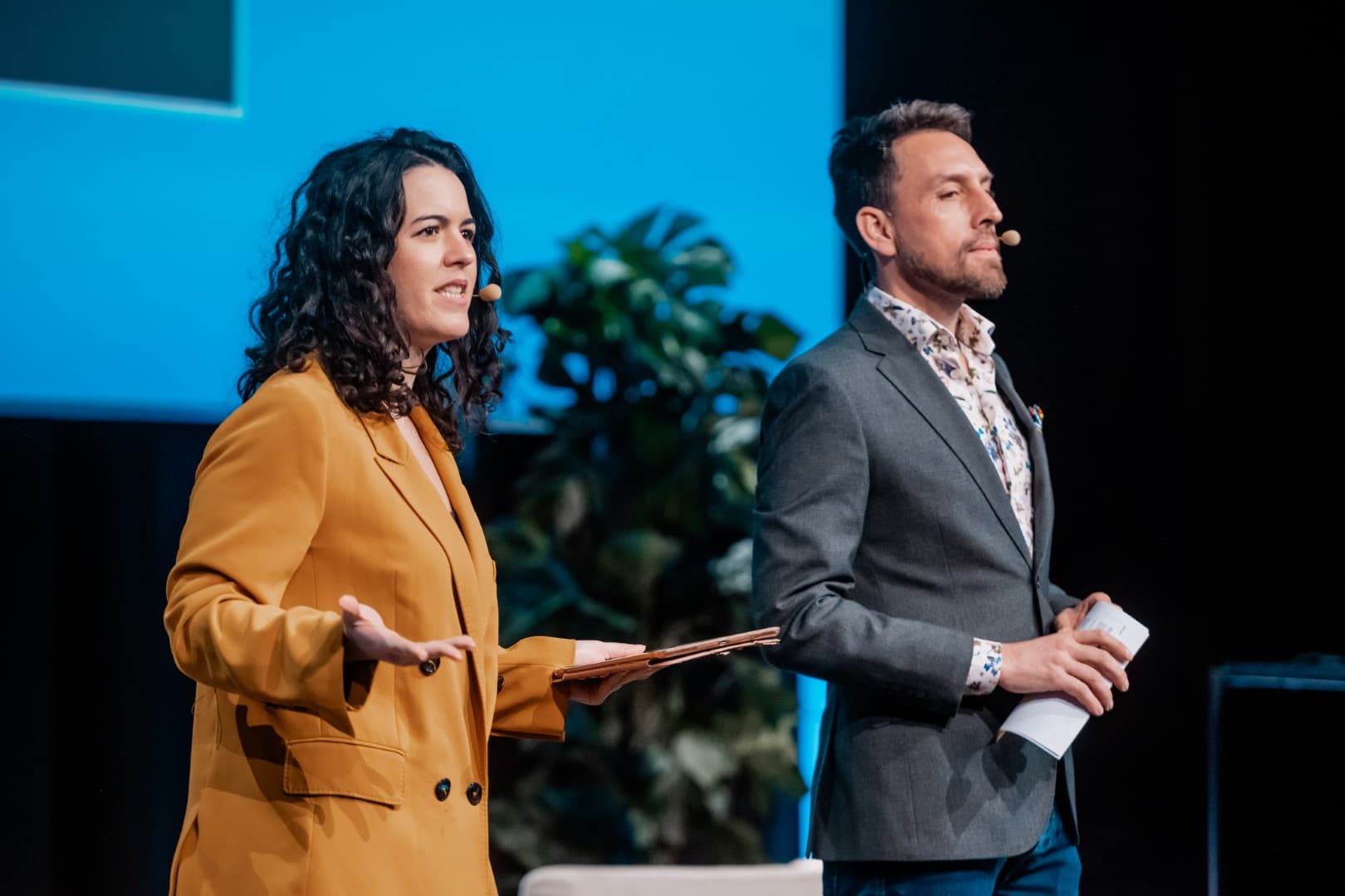 On-stage interview at a European conference